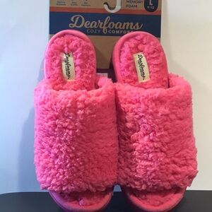 NWT Dearfoams Women’s Pink Slide Slippers L-9/10
